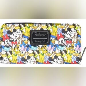 Loungefly Disney Mickey Mouse And Friends Zip Wallet - New With Tags